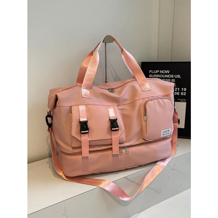 Large Capacity Multi-Pocket Travel Bag Pink / One Size Apparel and Accessories