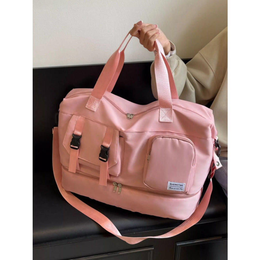 Large Capacity Multi-Pocket Travel Bag Pink / One Size Apparel and Accessories