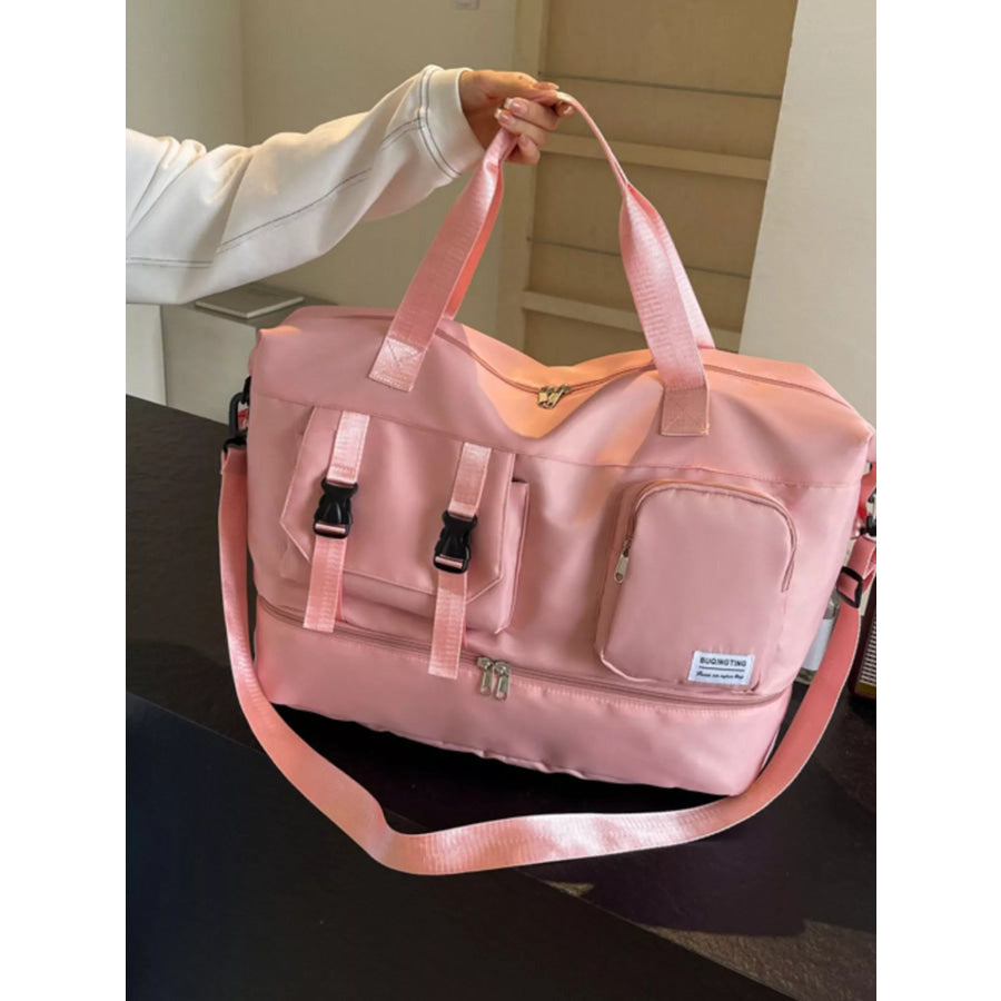 Large Capacity Multi-Pocket Travel Bag Pink / One Size Apparel and Accessories