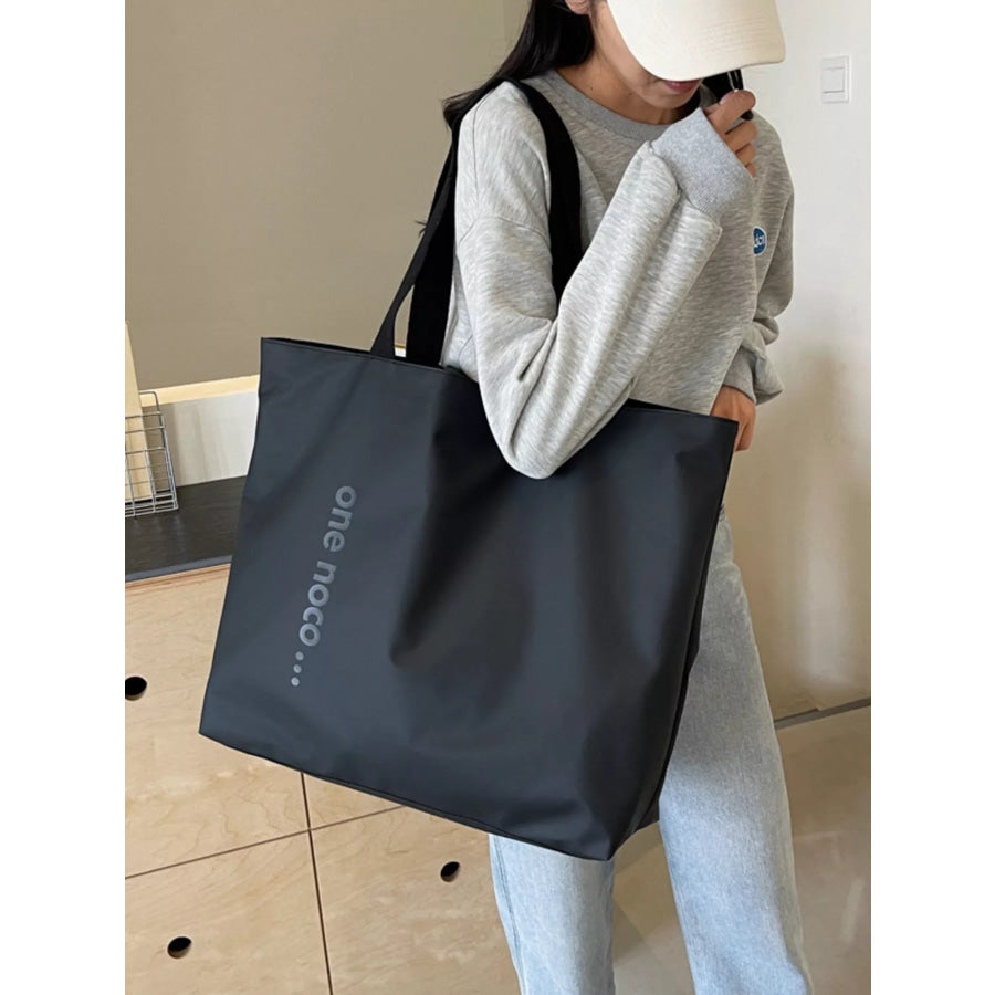 Large Capacity Shoulder Bag Black / One Size Apparel and Accessories