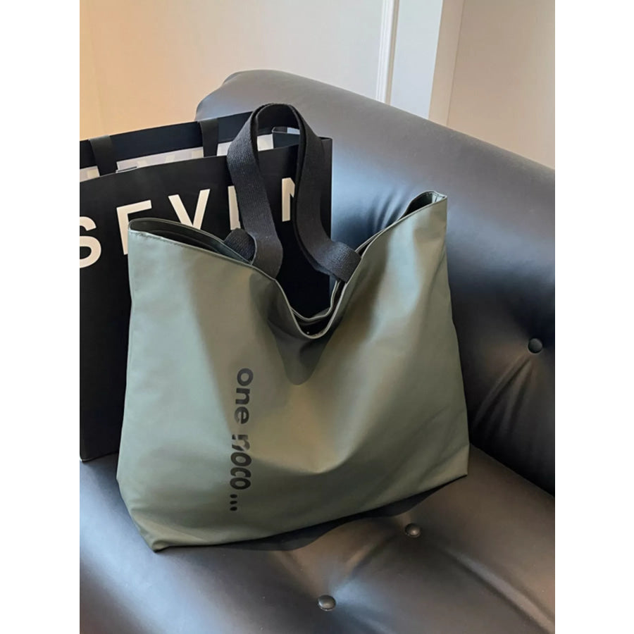 Large Capacity Shoulder Bag Green / One Size Apparel and Accessories