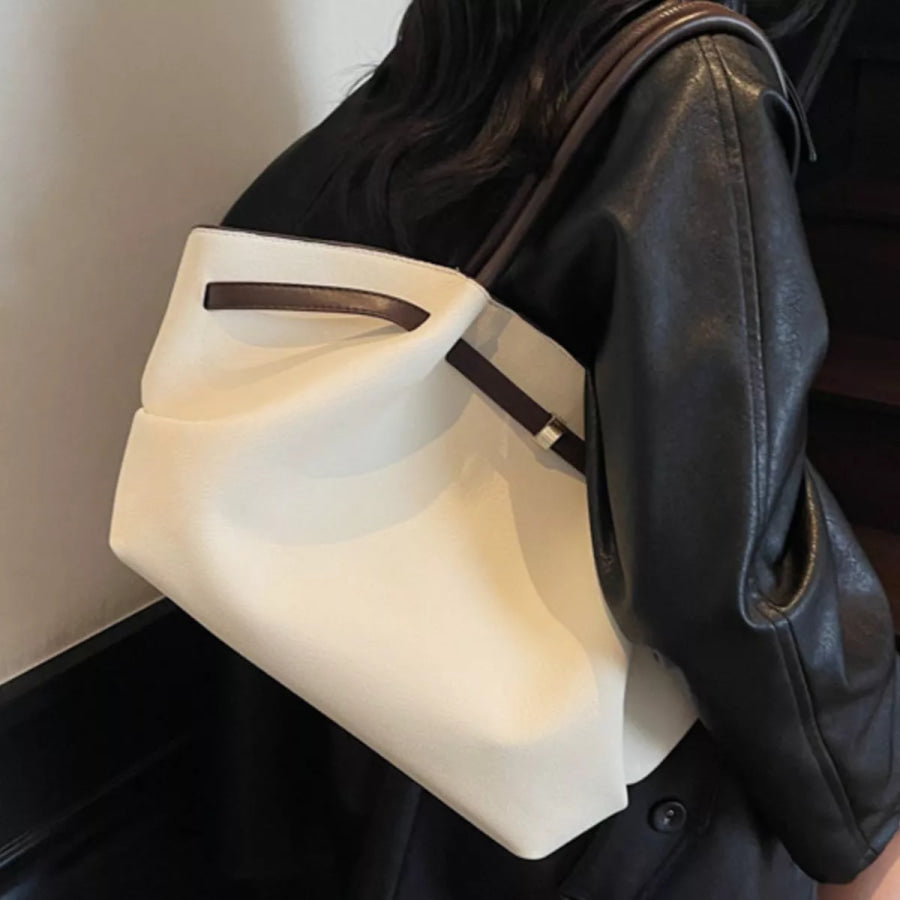 Large Capacity Shoulder Bag Off White / onesize Apparel and Accessories