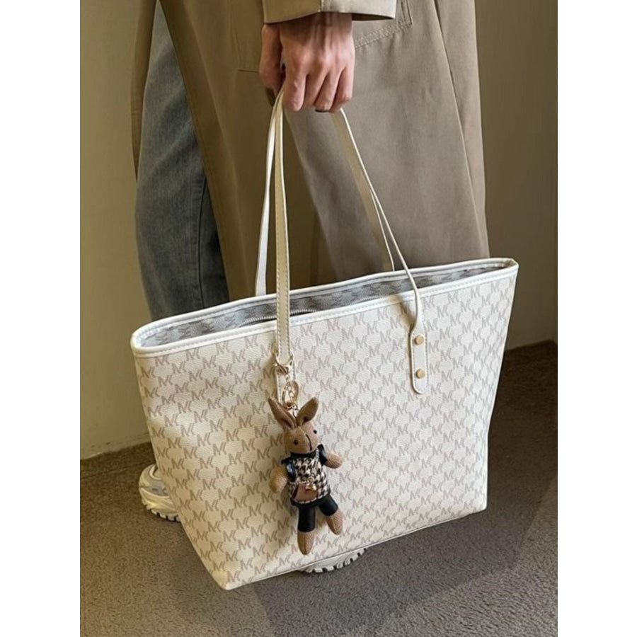 Large Capacity Tote Bag Beige / One Size Apparel and Accessories