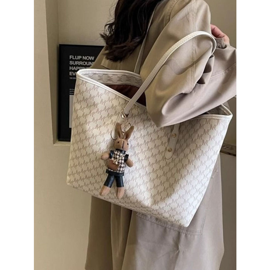 Large Capacity Tote Bag Beige / One Size Apparel and Accessories