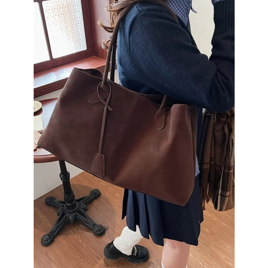 Large Capacity Tote Bag Dark Brown / onesize Apparel and Accessories