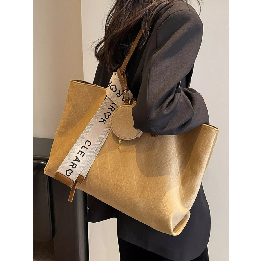 Large Capacity Tote Bag with Coin Purse Light Khaki / onesize Apparel and Accessories