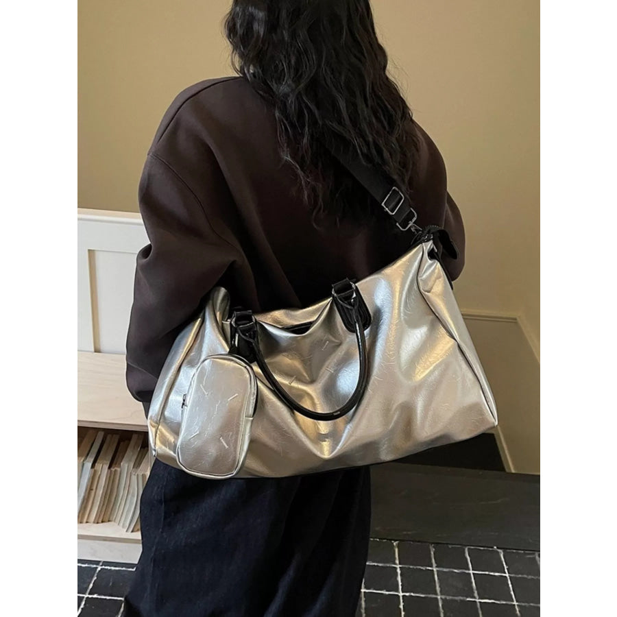 Large Capacity Travel Bag Silver / onesize Apparel and Accessories