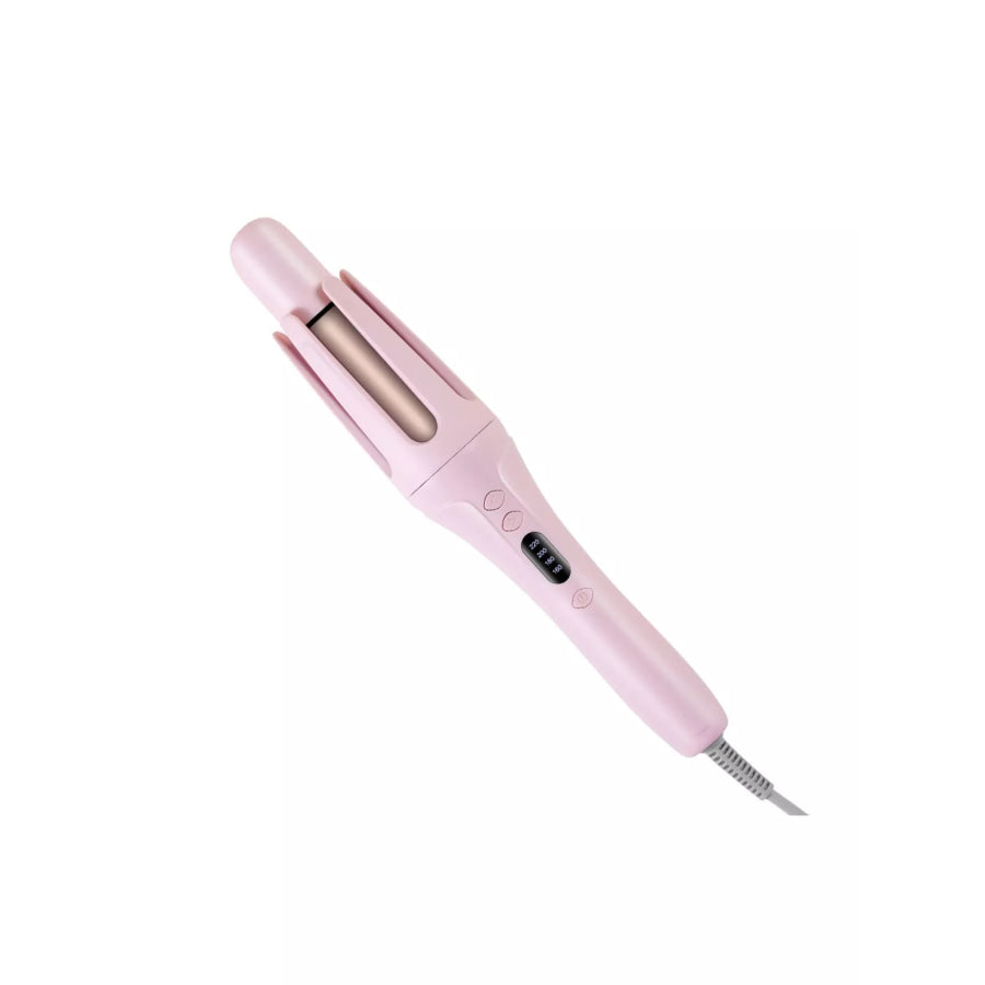 Large Wave Automatic Rotating Curling Iron with 4-Level Temperature Control Watermelon pink / European plug Apparel and Accessories