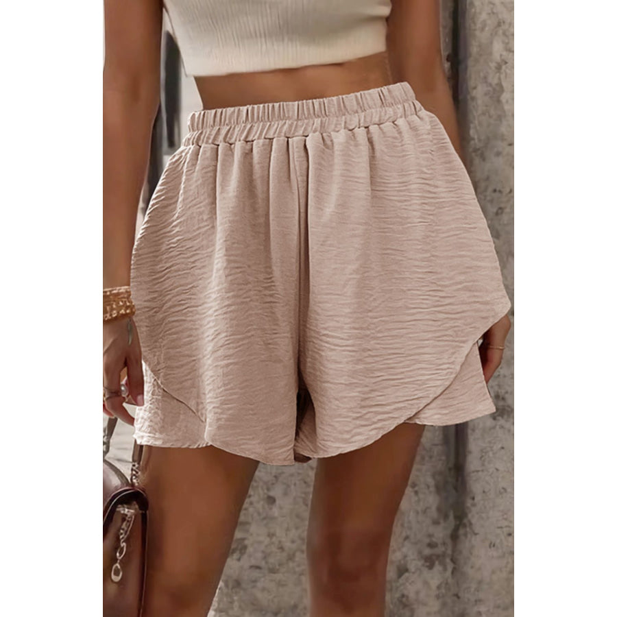 Layered Elastic Waist Shorts Dust Storm / S Apparel and Accessories
