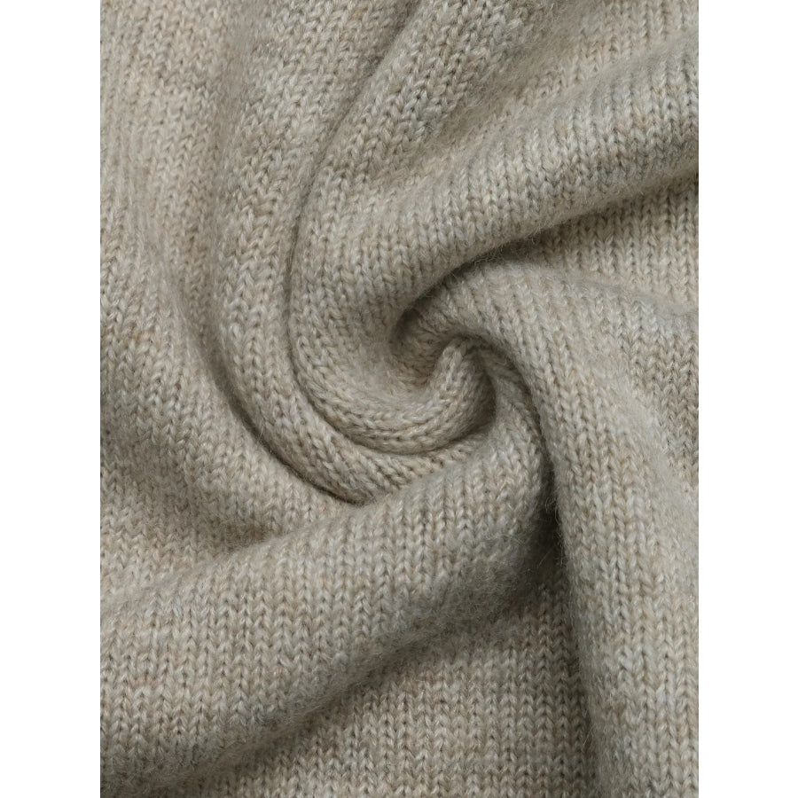 Layered Lace Hem Crew Neck Sweater Apparel and Accessories
