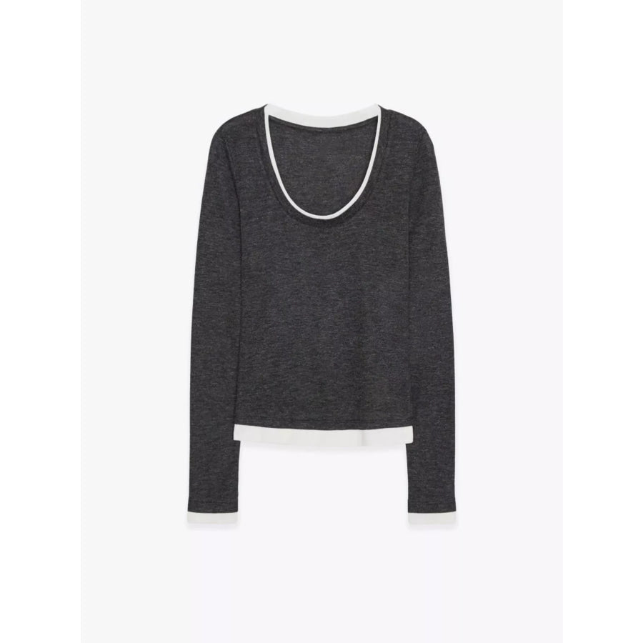 Layered Look Long-Sleeve Slim-Fit T-Shirt Apparel and Accessories