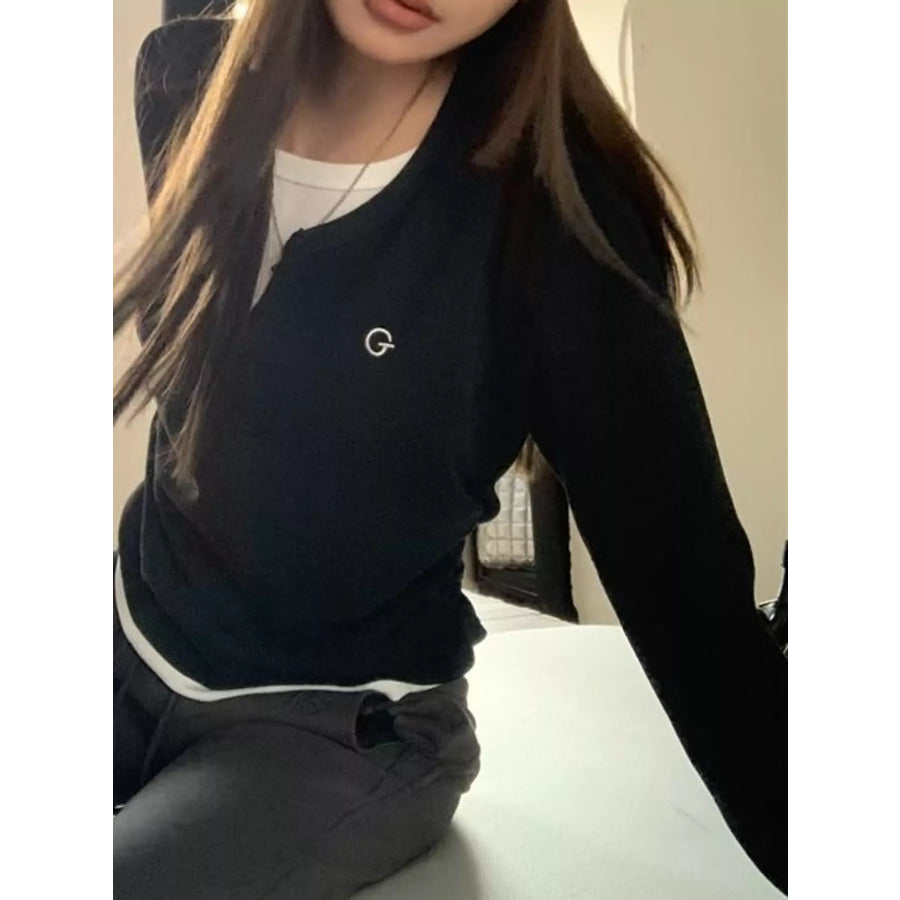 Layered Look Long Sleeve T-Shirt Apparel and Accessories
