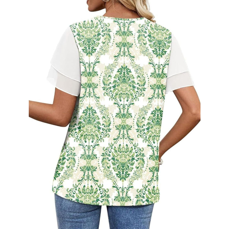 Layered Short Sleeve Round Neck T-Shirt Apparel and Accessories