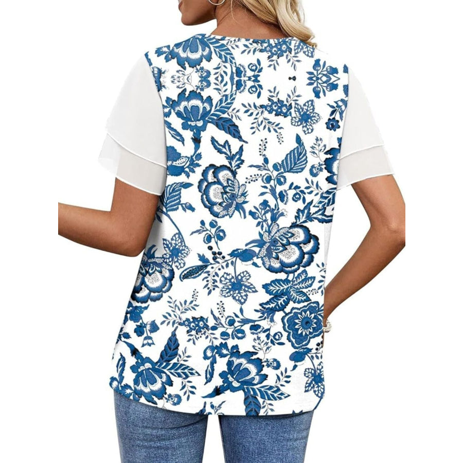 Layered Short Sleeve Round Neck T-Shirt Apparel and Accessories