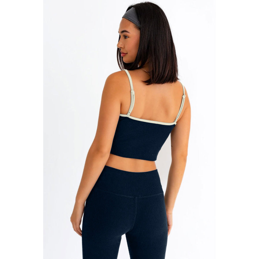 Le Lis Ribbed Crop Cami and High Waist Brushed Leggings Set Apparel and Accessories