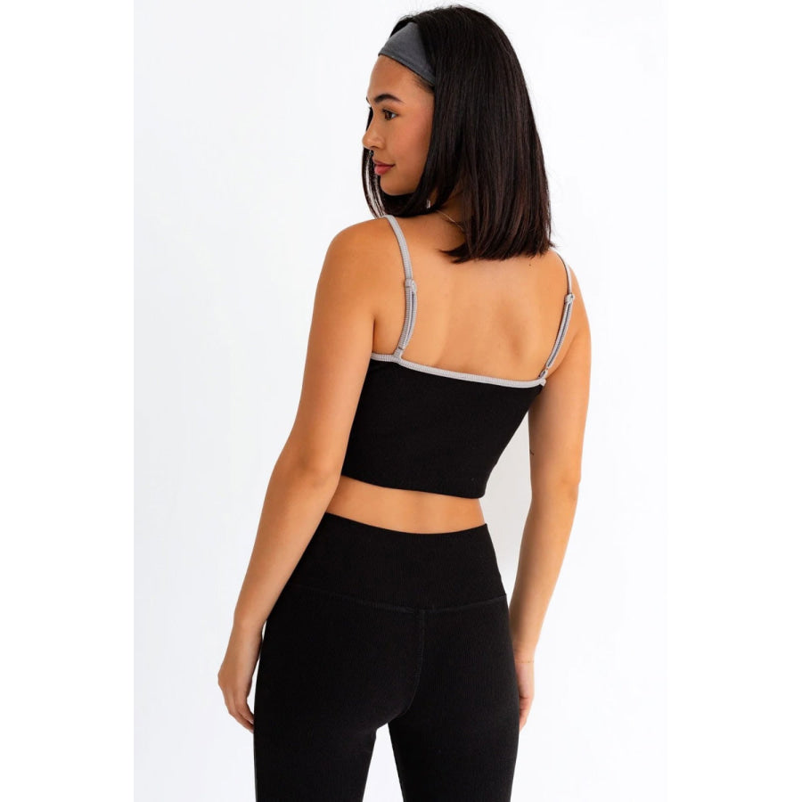 Le Lis Ribbed Crop Cami and High Waist Brushed Leggings Set Apparel and Accessories