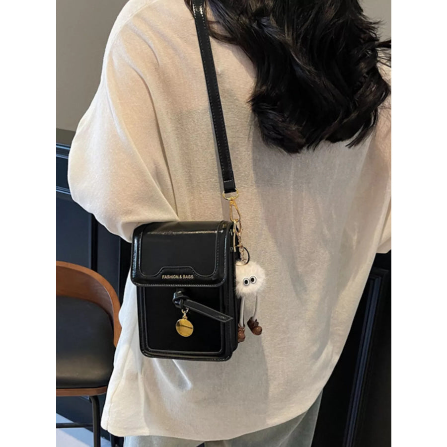 Leather Flap Crossbody Bag Apparel and Accessories