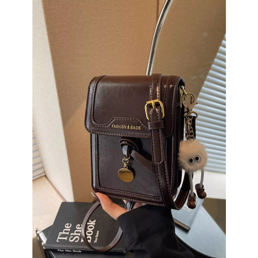 Leather Flap Crossbody Bag Apparel and Accessories