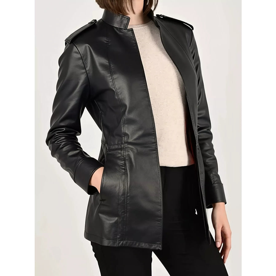 Leather Long Sleeve Moto Jacket Apparel and Accessories