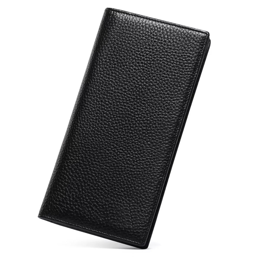 Leather Long Wallet Black / ONESIZE Apparel and Accessories