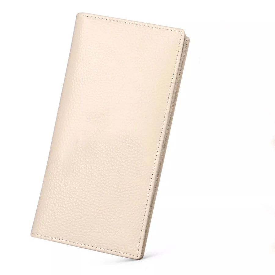 Leather Long Wallet Cream / ONESIZE Apparel and Accessories