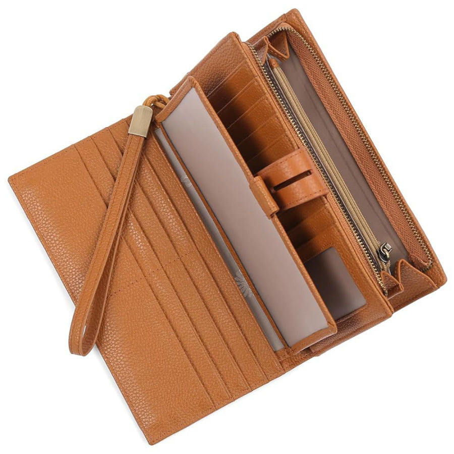 Leather Long Wallet Terracotta / ONESIZE Apparel and Accessories