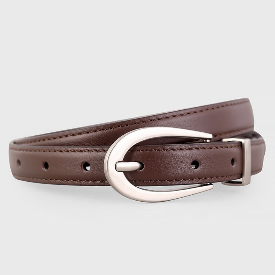 Leather Skinny Belt Apparel and Accessories