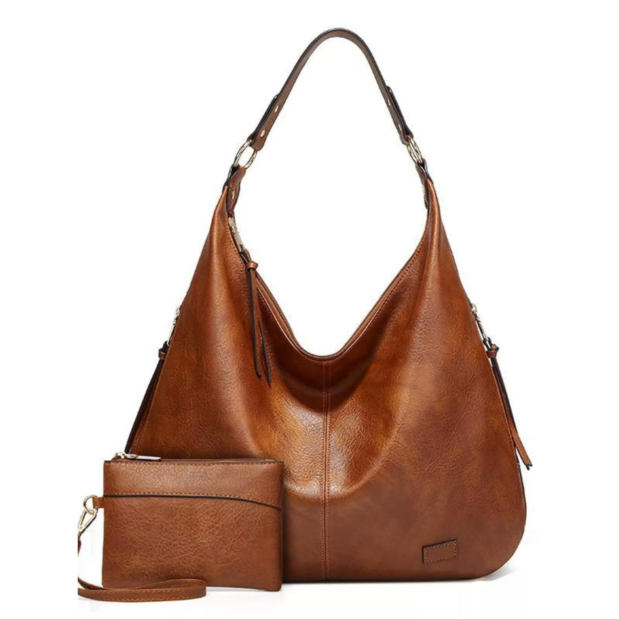 Leather Slouchy Shoulder Bag Apparel and Accessories