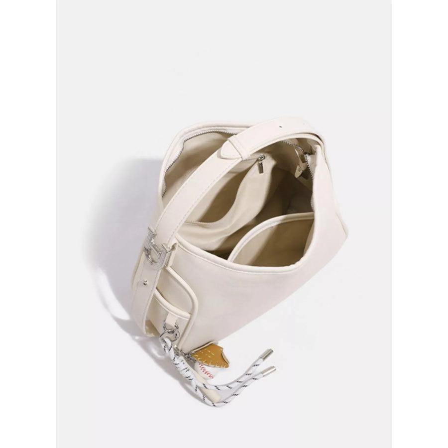 Leather Slouchy Shoulder Bag Off-white / onesize Apparel and Accessories