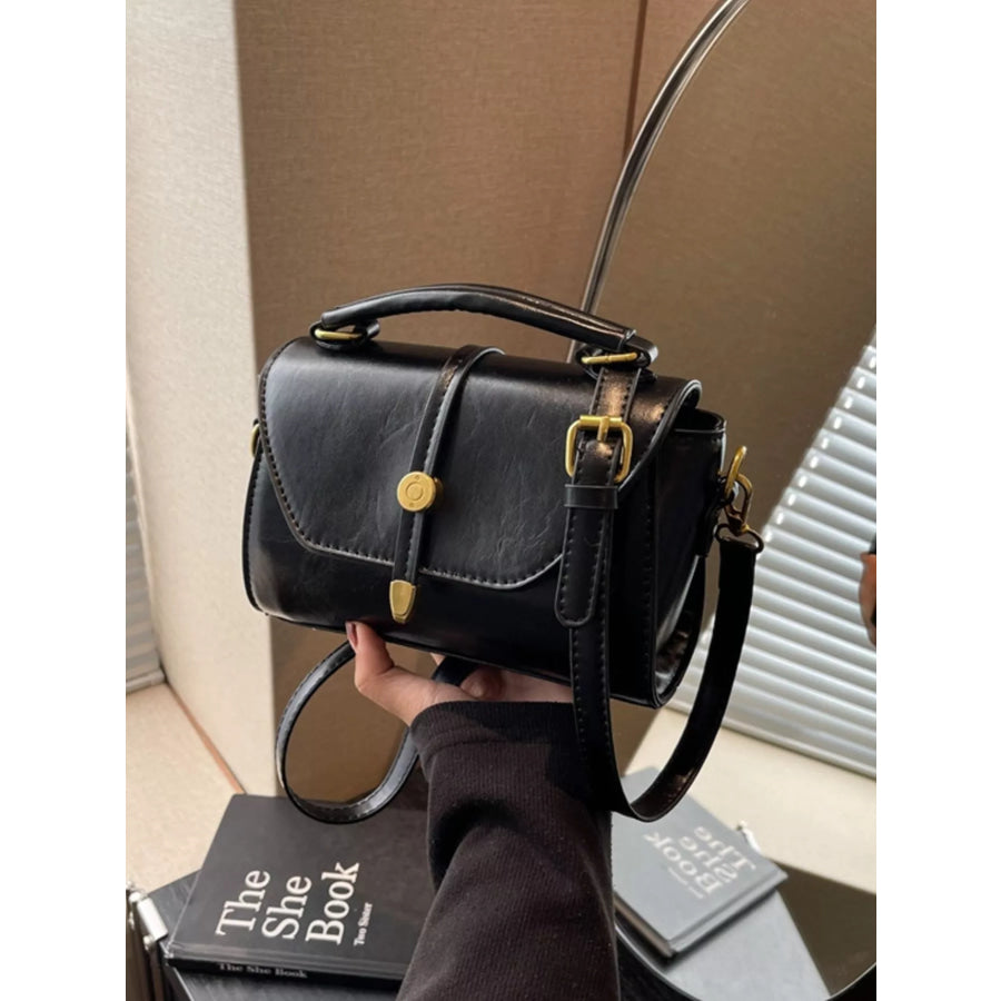 Leather Top Handle Crossbody Bag Apparel and Accessories