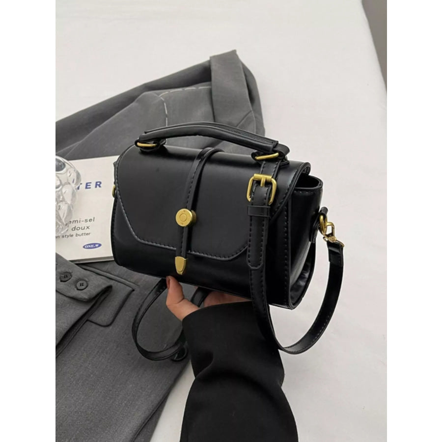 Leather Top Handle Crossbody Bag Apparel and Accessories
