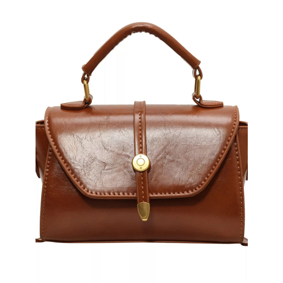 Leather Top Handle Crossbody Bag Apparel and Accessories