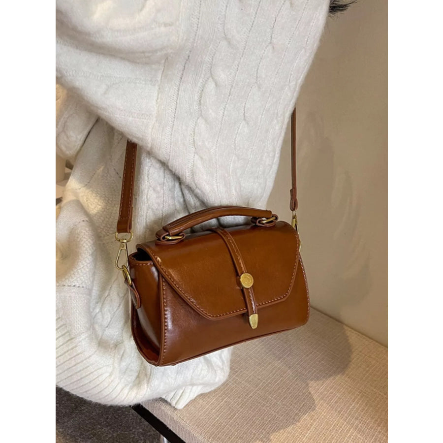 Leather Top Handle Crossbody Bag Apparel and Accessories