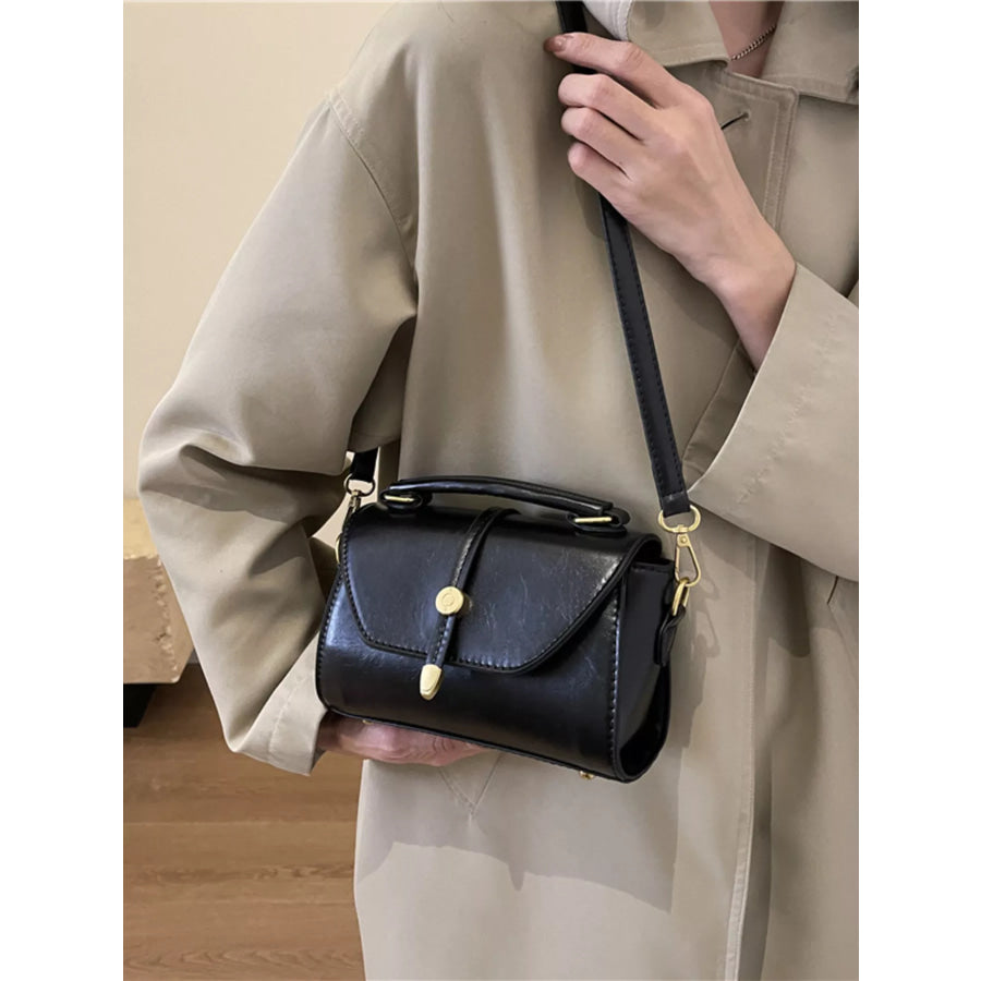 Leather Top Handle Crossbody Bag Apparel and Accessories