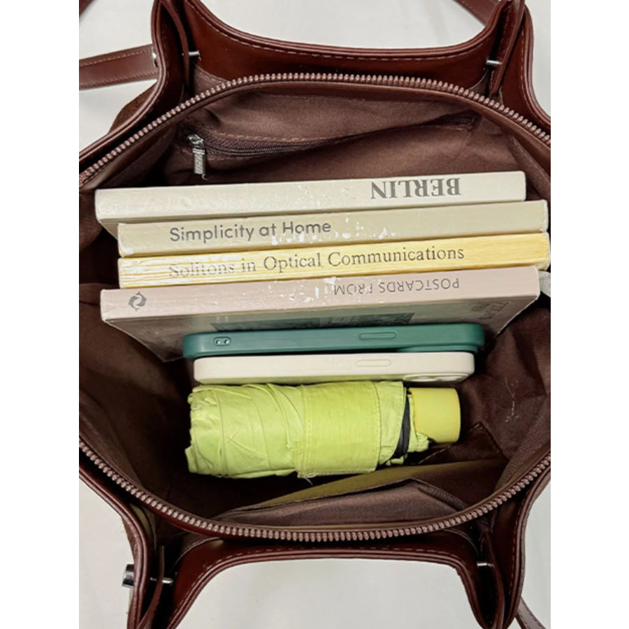 Leather Trim Tote Bag Apparel and Accessories