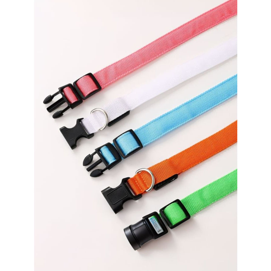 LED Glowing Pet Collar for Night Safety Apparel and Accessories