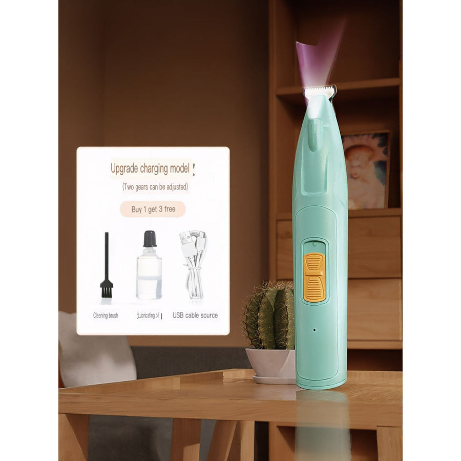 LED Pet Paw Trimmer Rechargeable Low Noise Blue (Upgraded Rechargeable with LED) / One Size Apparel and Accessories