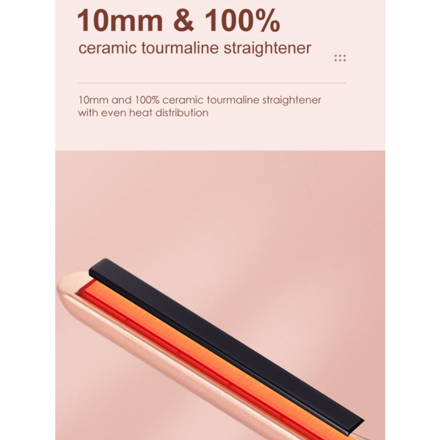 LED Temperature Adjustable Straightener Black / European plug Apparel and Accessories
