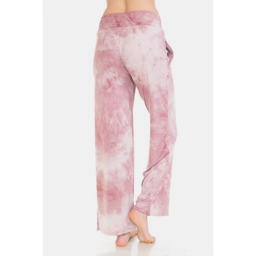 Leggings Depot Buttery Soft Printed Drawstring Pants PINK / S Apparel and Accessories