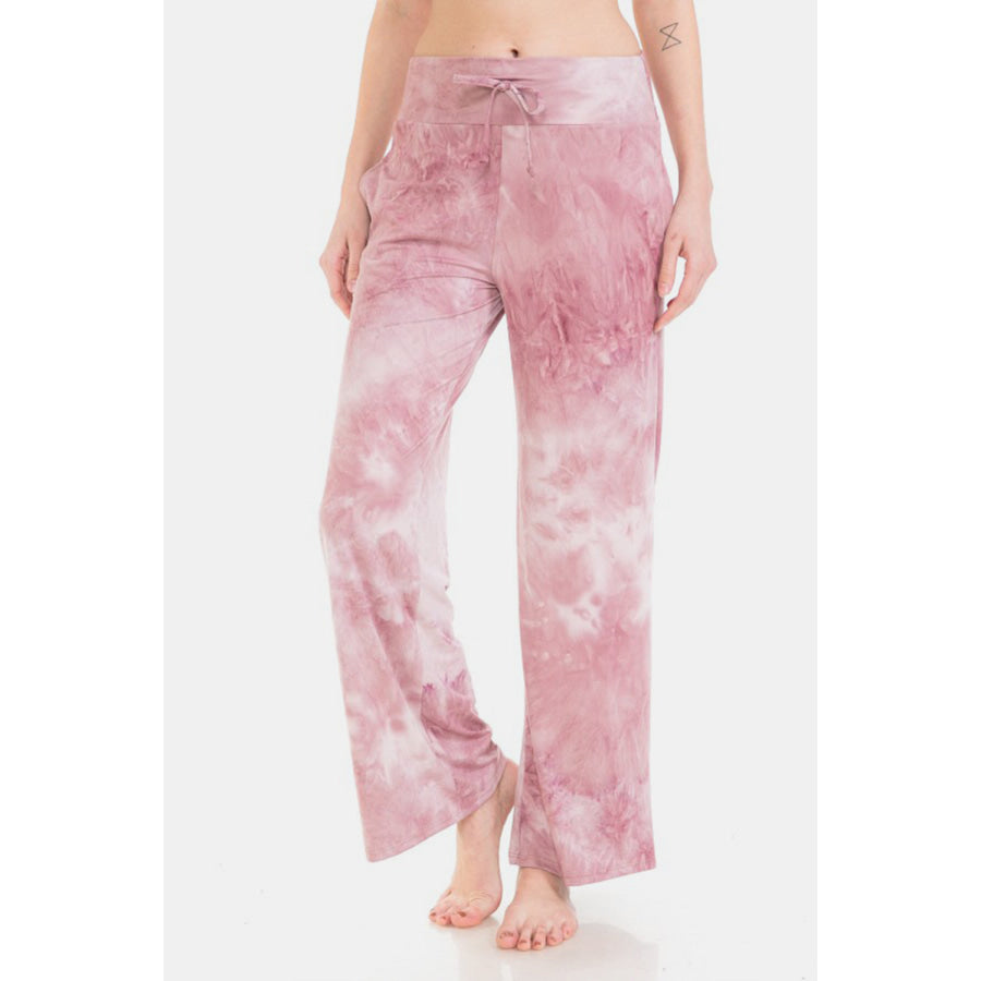 Leggings Depot Buttery Soft Printed Drawstring Pants PINK / S Apparel and Accessories