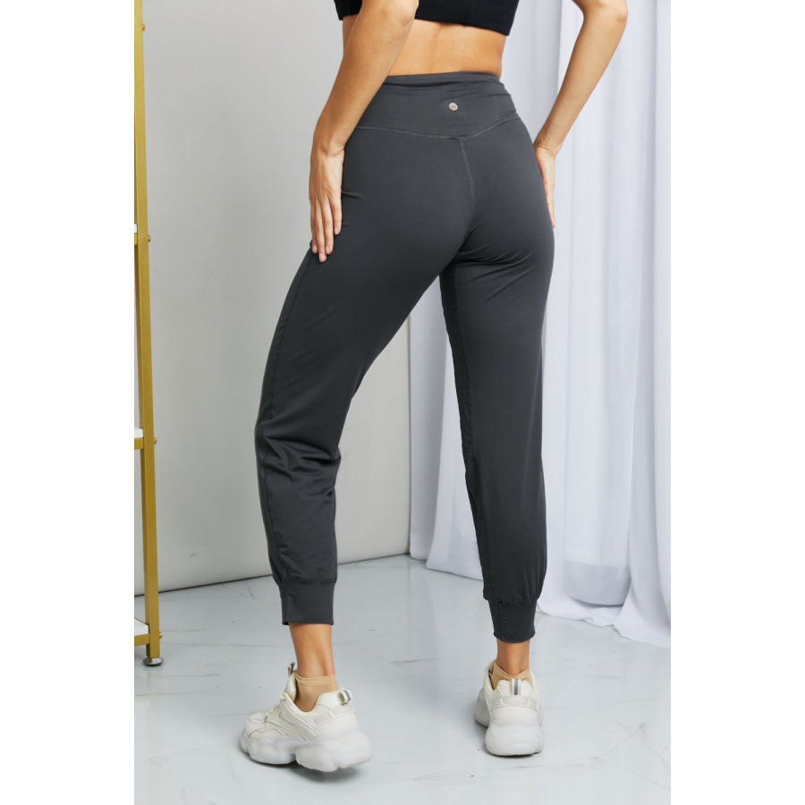 Leggings Depot Full Size Wide Waistband Cropped Joggers Apparel and Accessories