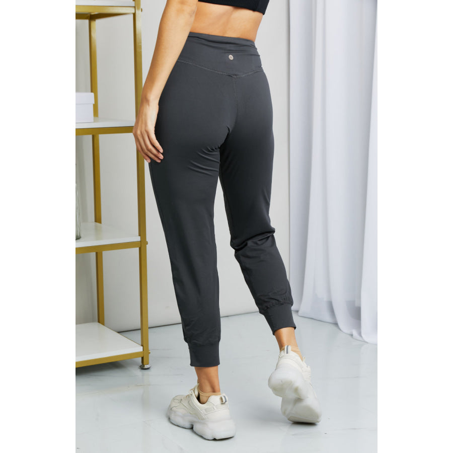 Leggings Depot Full Size Wide Waistband Cropped Joggers Apparel and Accessories