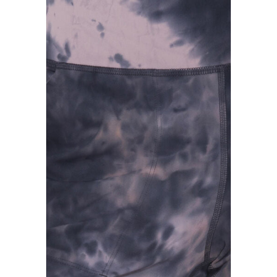 Leggings Depot Tie - Dye High Waist Cropped Apparel and Accessories