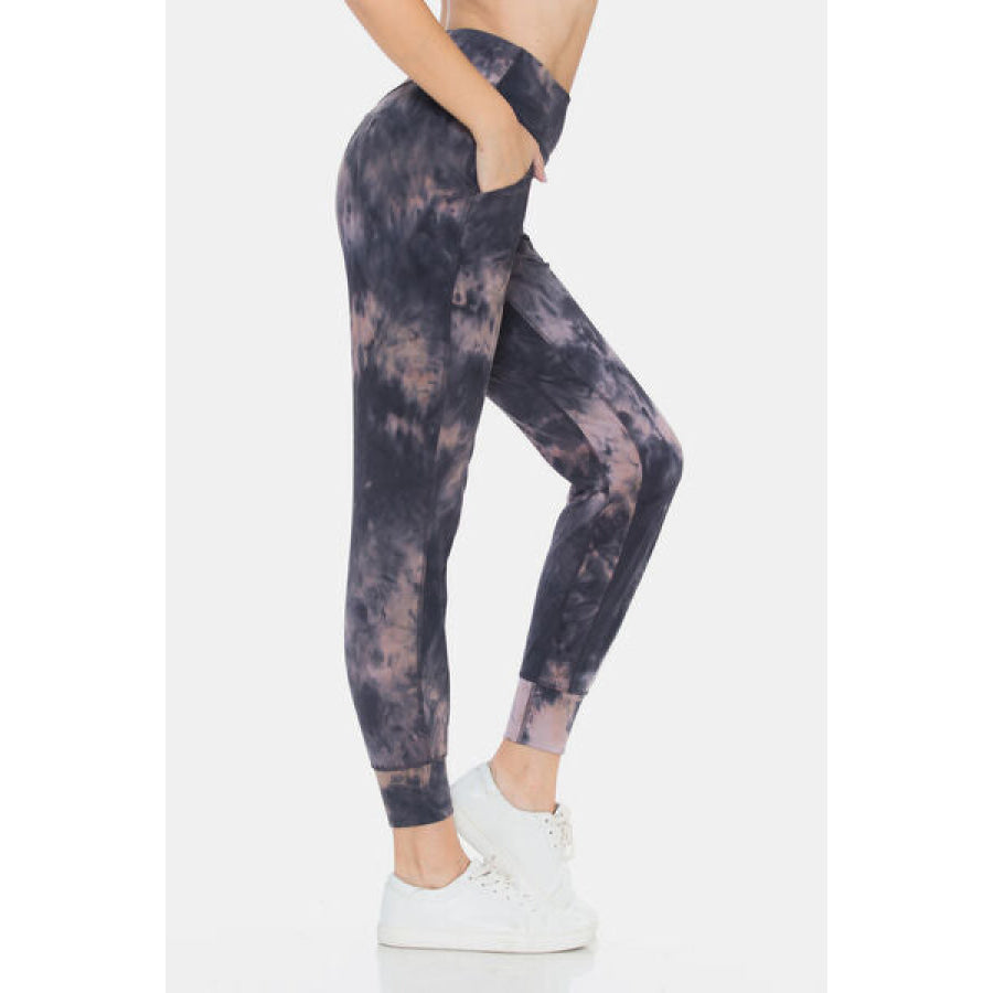 Leggings Depot Tie - Dye High Waist Cropped Apparel and Accessories