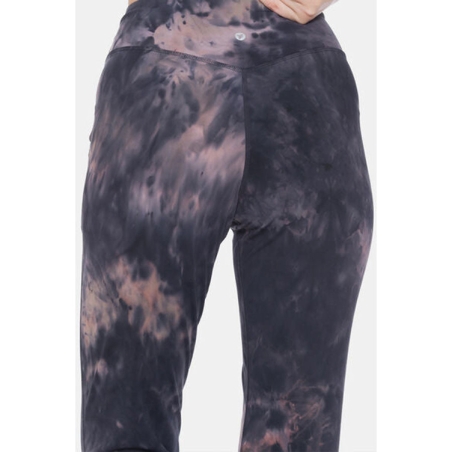 Leggings Depot Tie - Dye High Waist Cropped Apparel and Accessories
