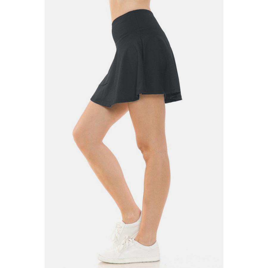 Leggings Depot Wide Waistband Active Skort Apparel and Accessories