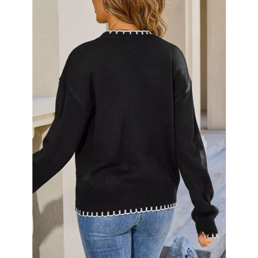 Lemon Round Neck Sweater Apparel and Accessories