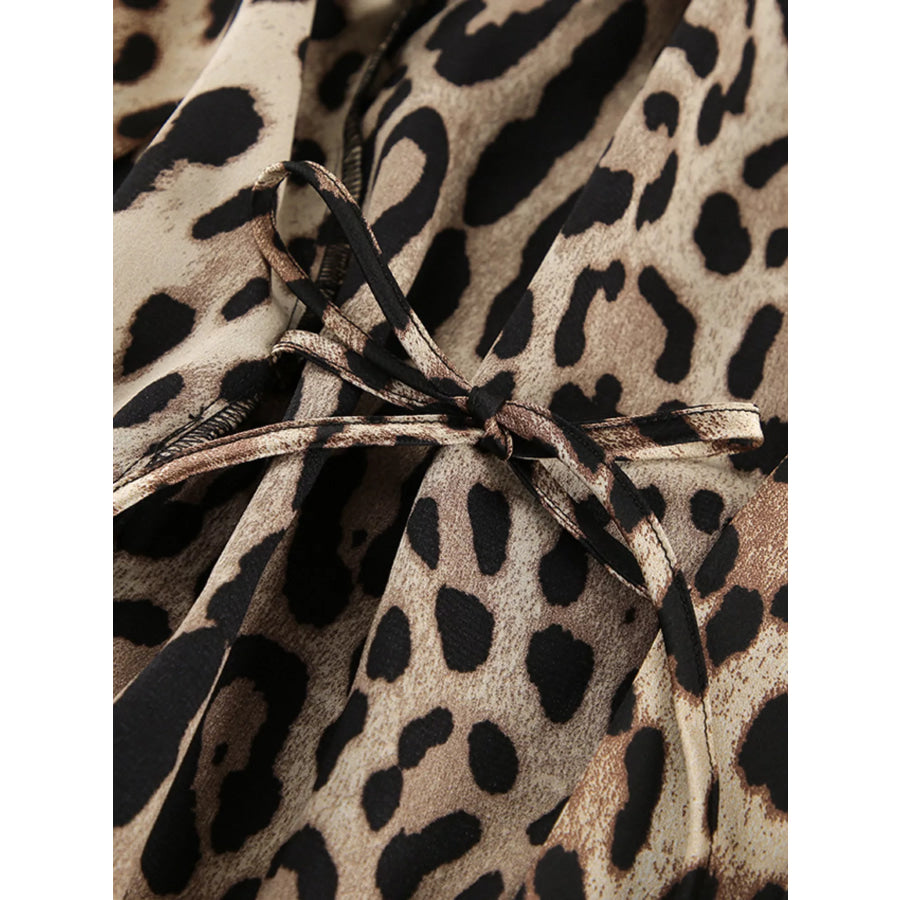Leopard Bra & Cardigan and Shorts Set Apparel and Accessories