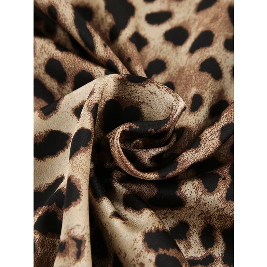 Leopard Bra & Cardigan and Shorts Set Apparel and Accessories