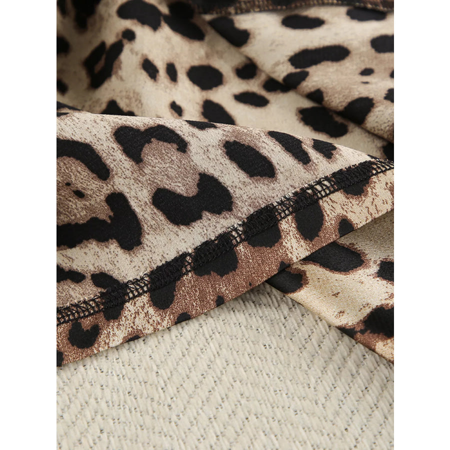 Leopard Bra & Cardigan and Shorts Set Apparel and Accessories